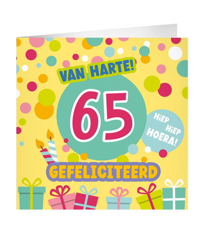 Grote Verjaardagskaart 65 jaar