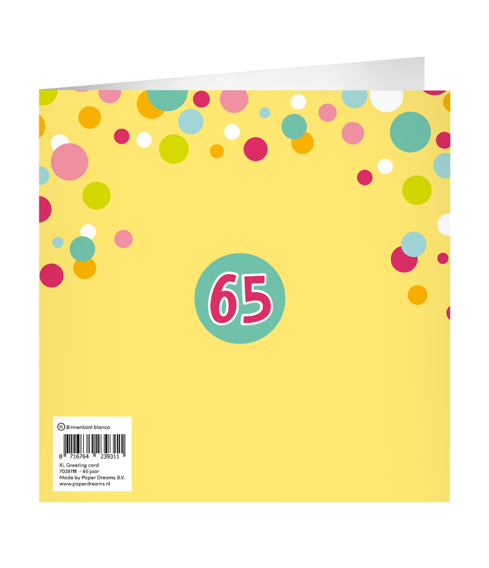 Grote Verjaardagskaart 65 jaar