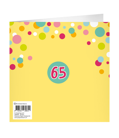 Grote Verjaardagskaart 65 jaar