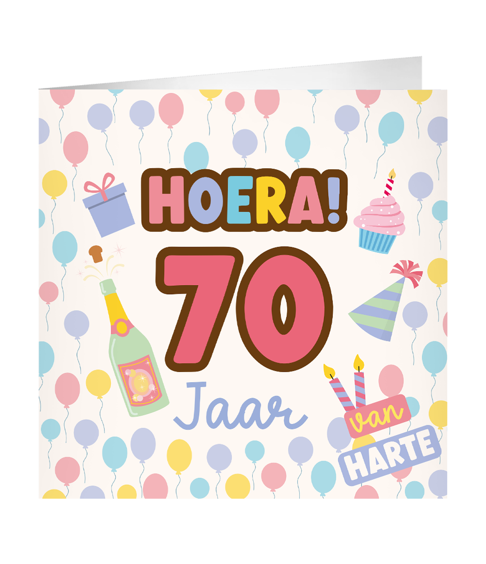 Grote Verjaardagskaart 70 jaar