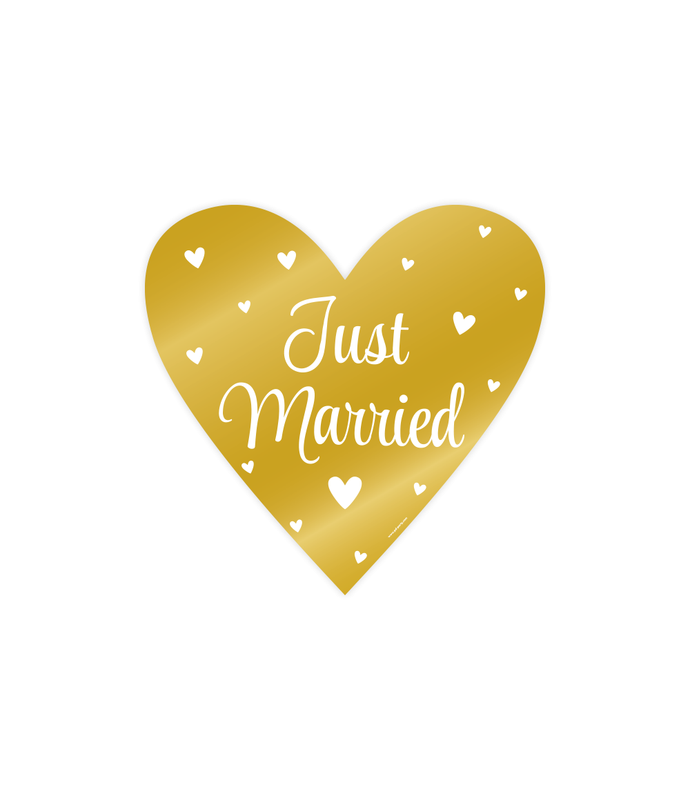 Decoratieschilden Just Married