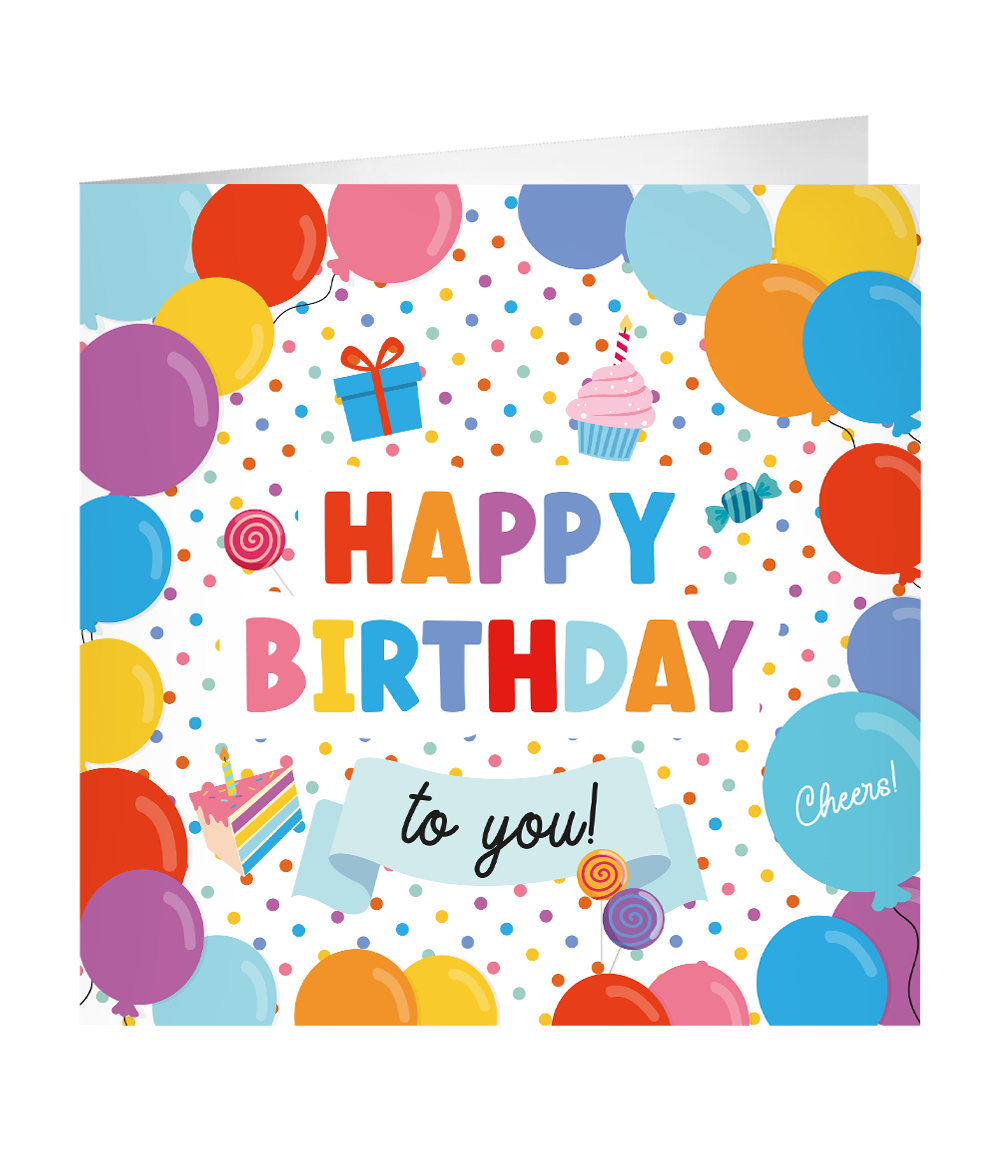 Grote Happy Birthday kaart