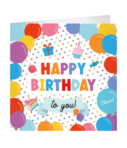 Grote Happy Birthday kaart