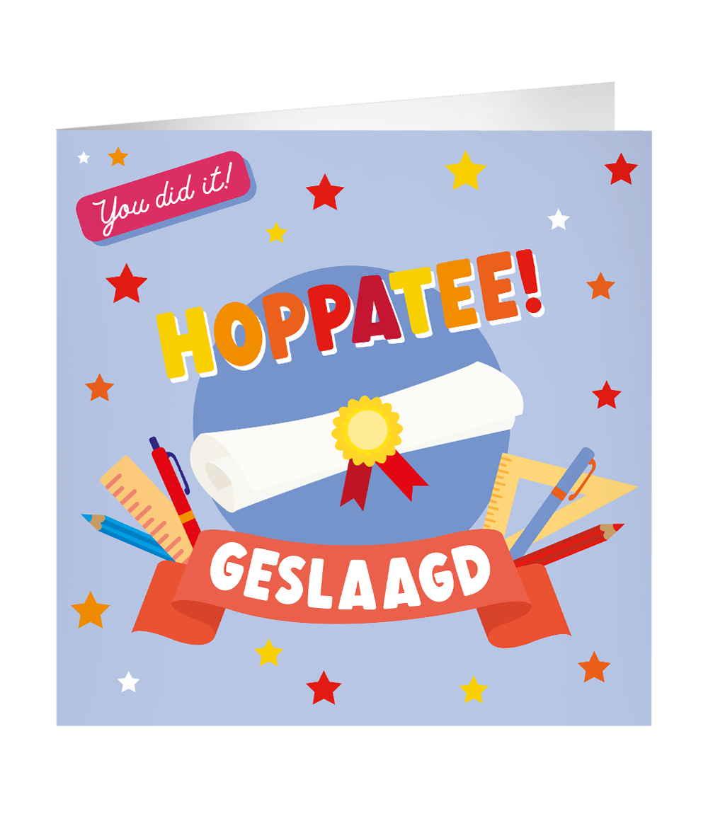 Grote Felicitatiekaart Geslaagd