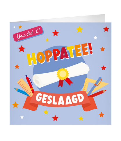 Grote Felicitatiekaart Geslaagd