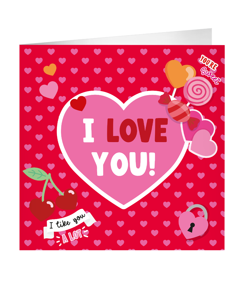 Grote wenskaart I Love You