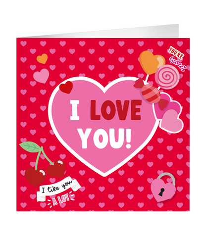 Grote wenskaart I Love You