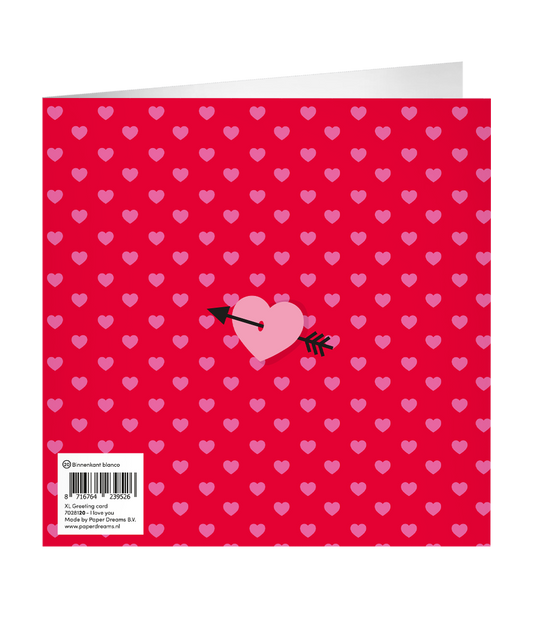 Grote wenskaart I Love You
