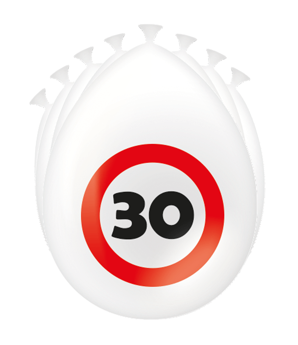 Ballonnen 30 jaar Verkeersbord