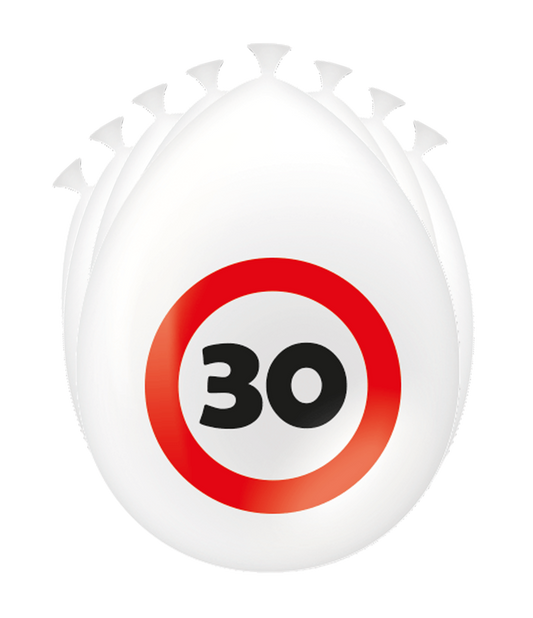 Ballonnen 30 jaar Verkeersbord