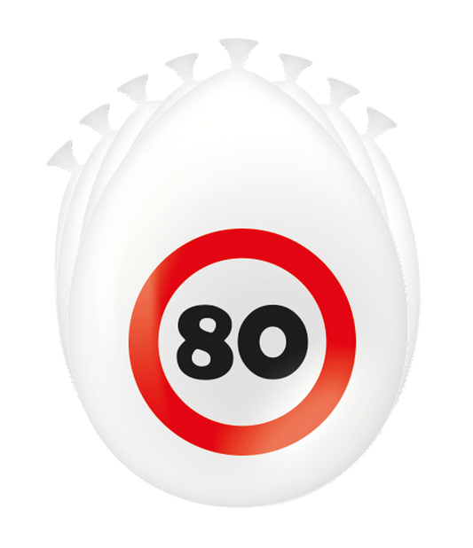 Ballonnen 80 jaar Verkeersbord