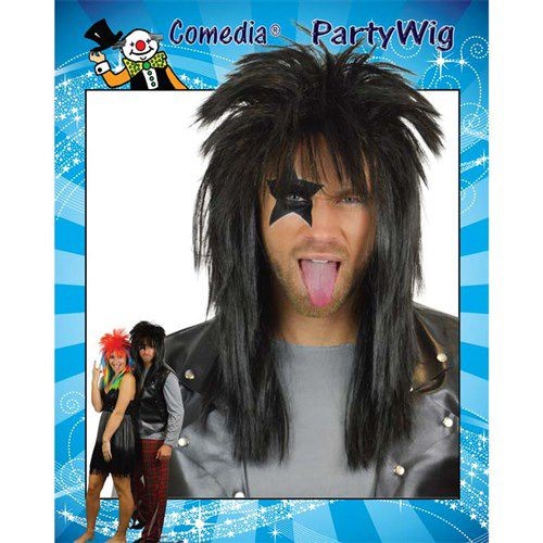 Pruik Punk zwart