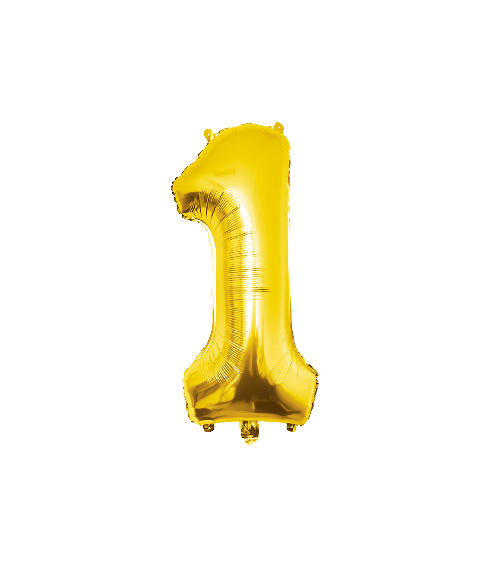 Grote Folieballon 1 goud