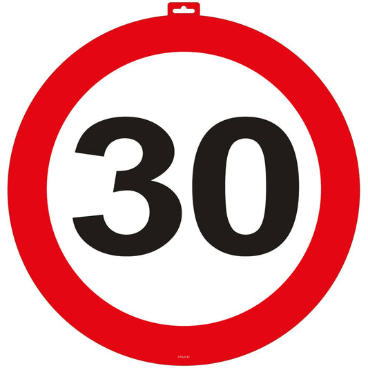 Verkeersbord 30 jaar Groot