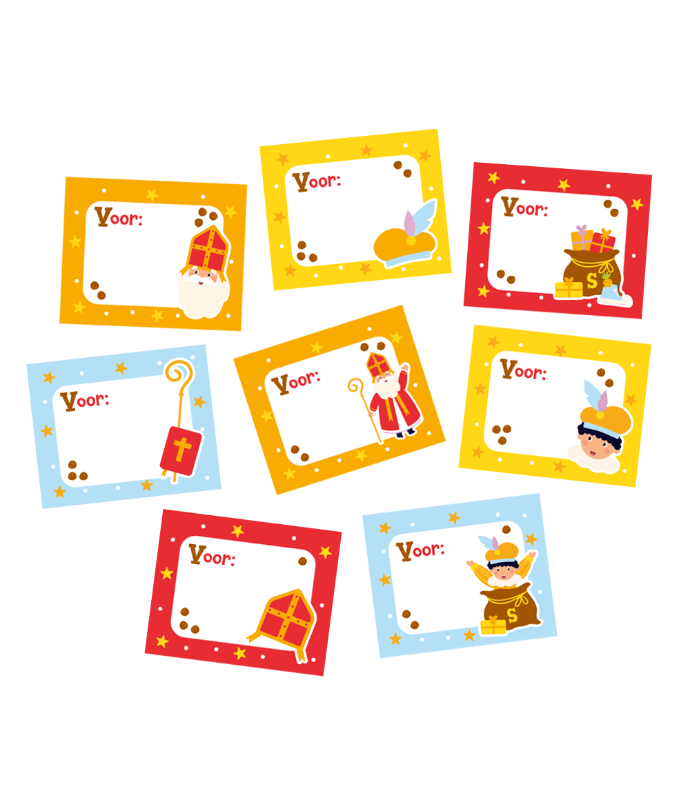 Naamstickers Sinterklaas