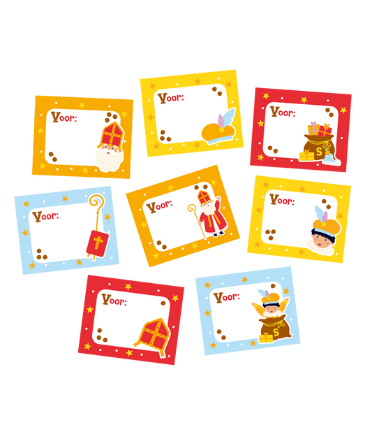 Naamstickers Sinterklaas