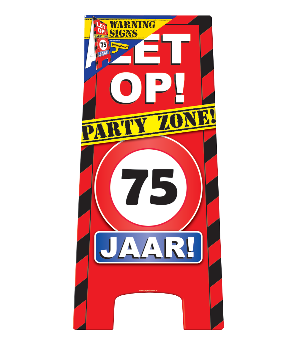 Warning Sign 75 jaar