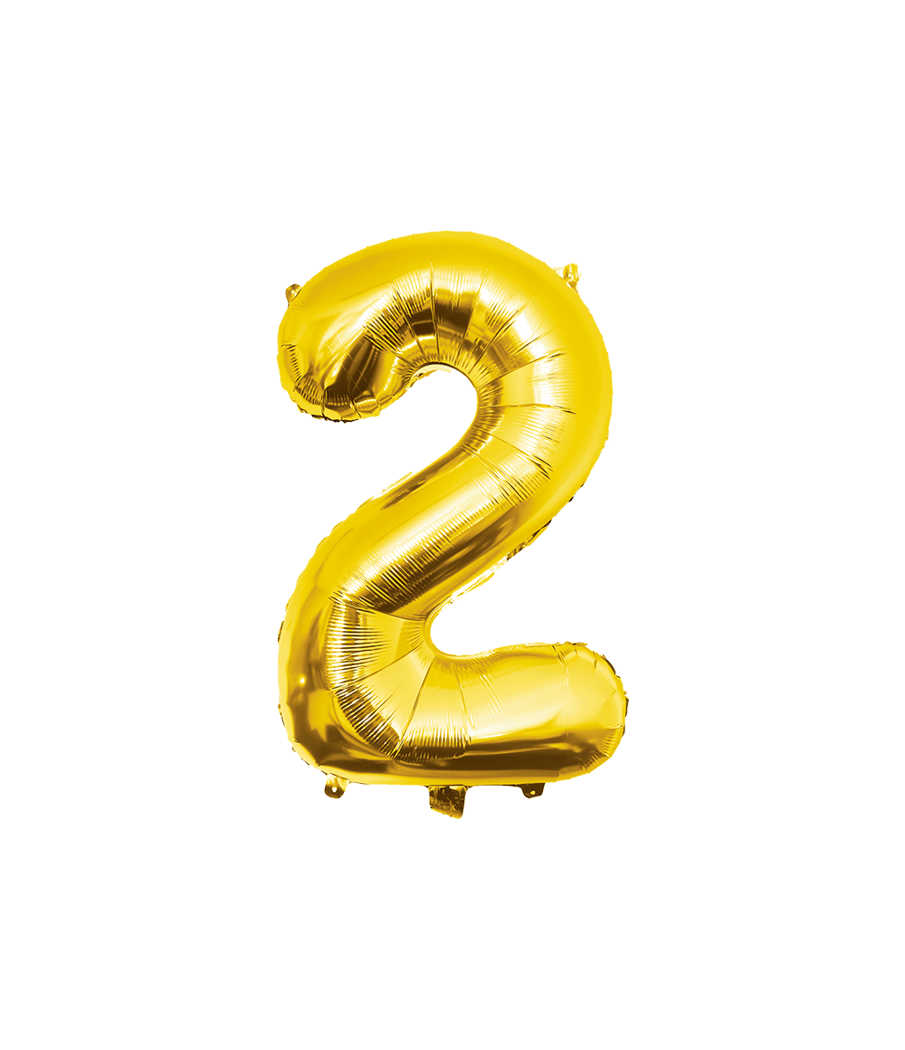 Grote Folieballon 2 goud