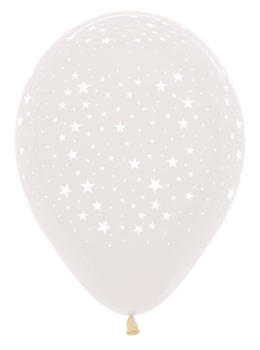 Ballon Sterren helder transparant 30cm