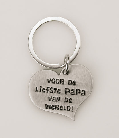 Hart sleutelhanger Papa