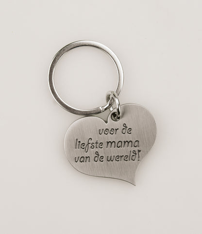 Hart sleutelhanger Mama