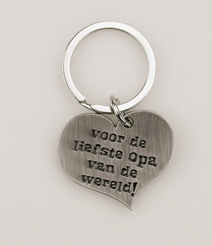Hart sleutelhanger Opa
