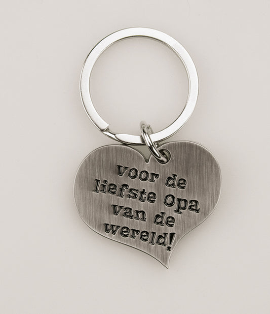Hart sleutelhanger Opa