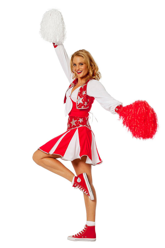 Cheerleader Jurk Luxe Rood