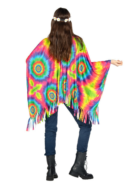 Tie Dye Poncho Hippie