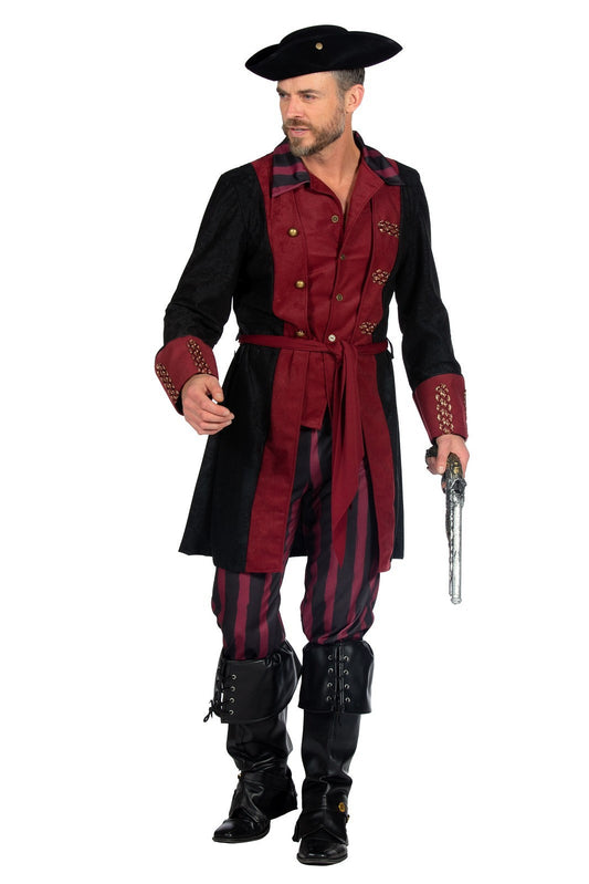 Piraat Outfit Burgundy Zwart