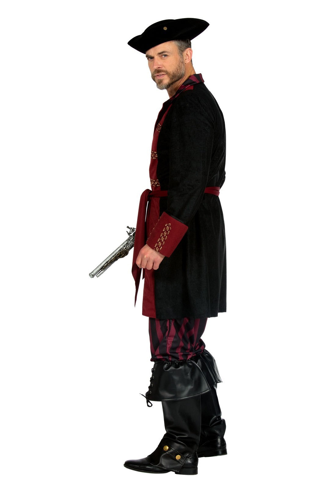 Piraat Outfit Burgundy Zwart