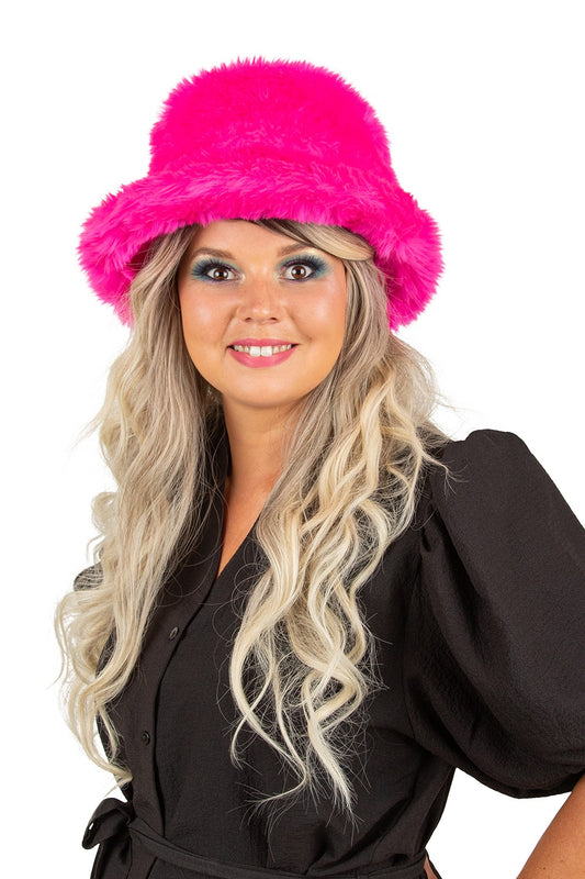 Hoed Pluche Roze