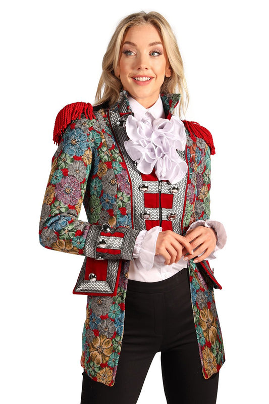 Jas Dame Rustic Flower rood