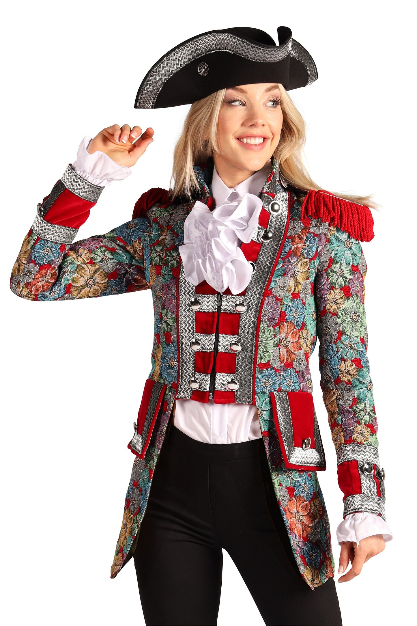 Jas Dame Rustic Flower rood