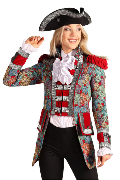 Jas Dame Rustic Flower rood