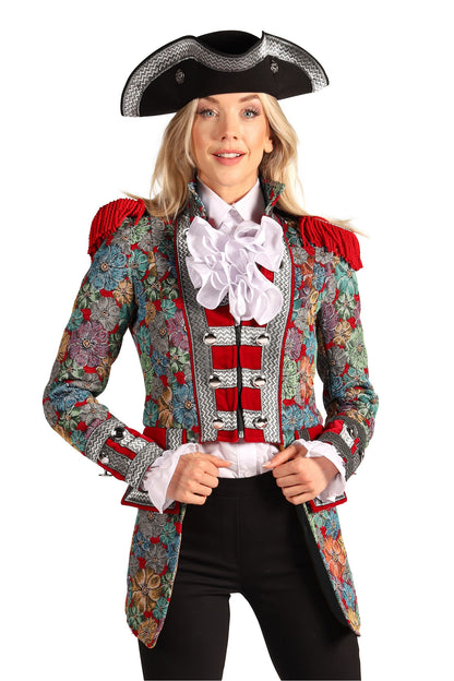 Jas Dame Rustic Flower rood