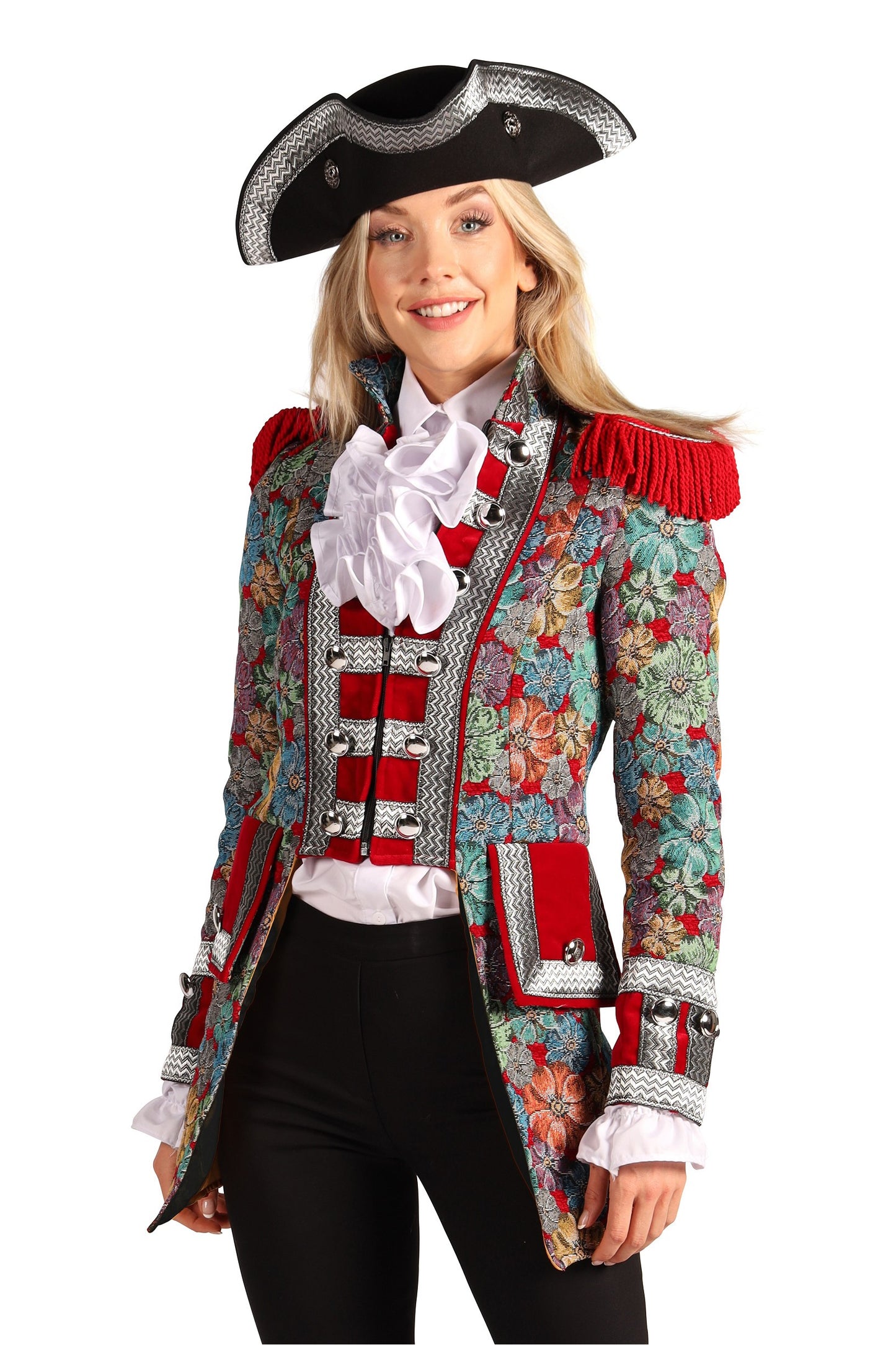 Jas Dame Rustic Flower rood