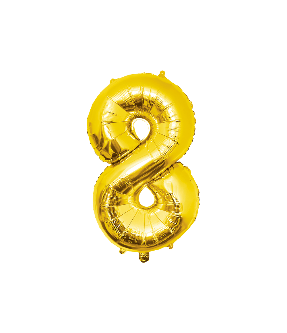 Grote Folieballon 8 goud