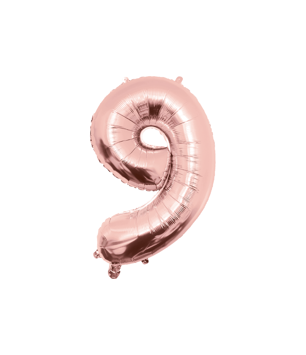 Grote Folieballon 9 rosé goud