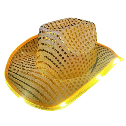Cowboy Hoed goud met licht