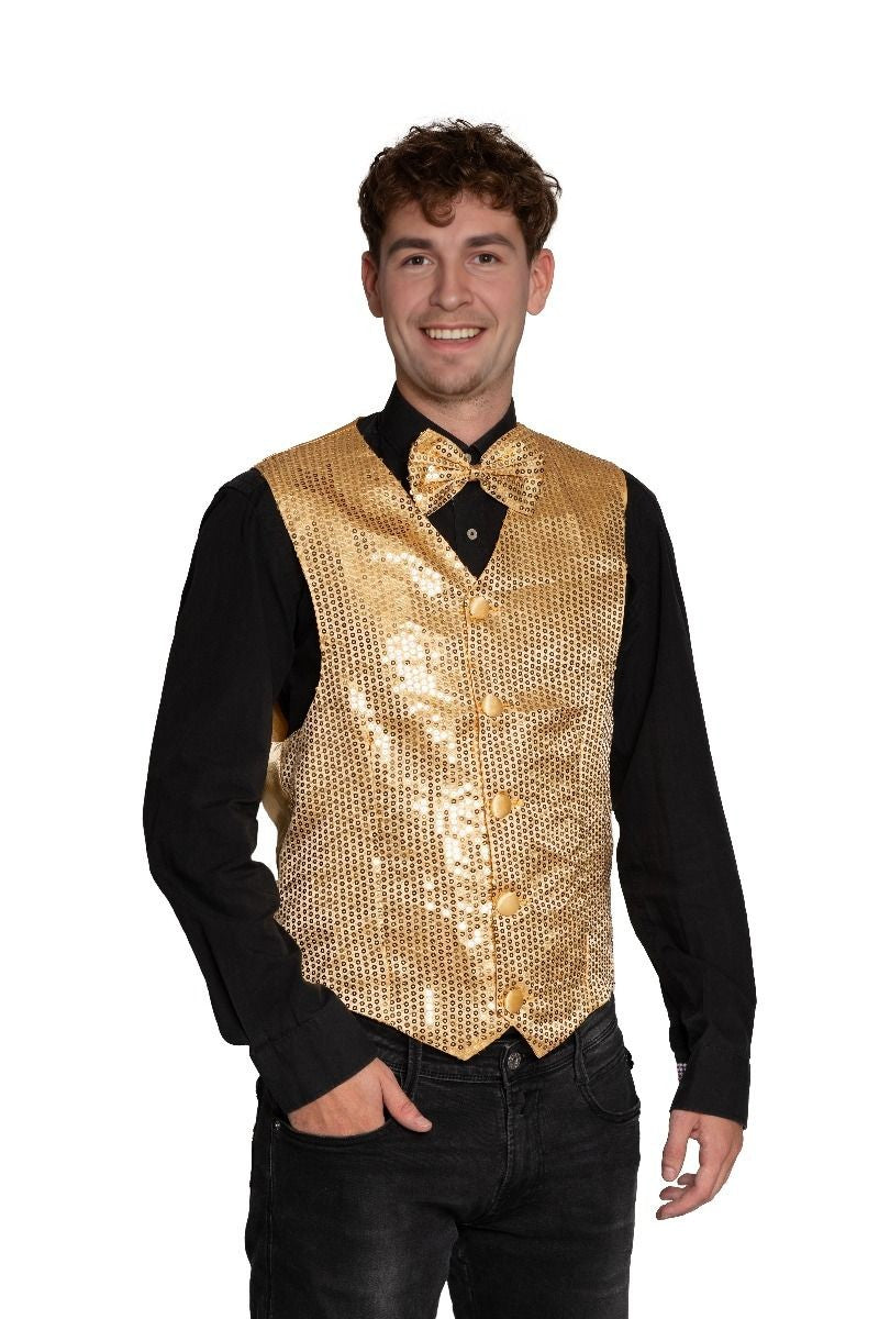 Gilet met Strik goud