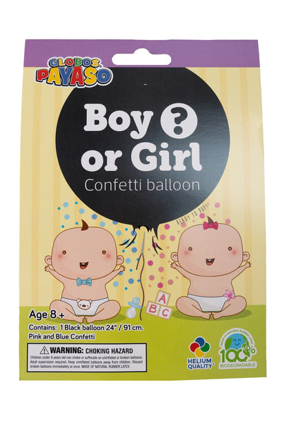 Ballon Boy or Girl met confetti