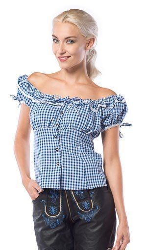 Tiroler Topje Liesl blauw wit