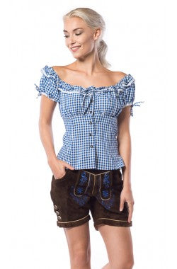 Lederhose Doris bruin maat 44