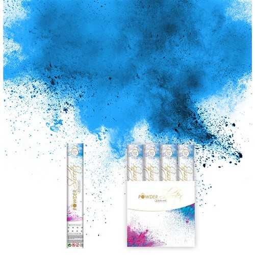Poeder shooter Gender Reveal blauw