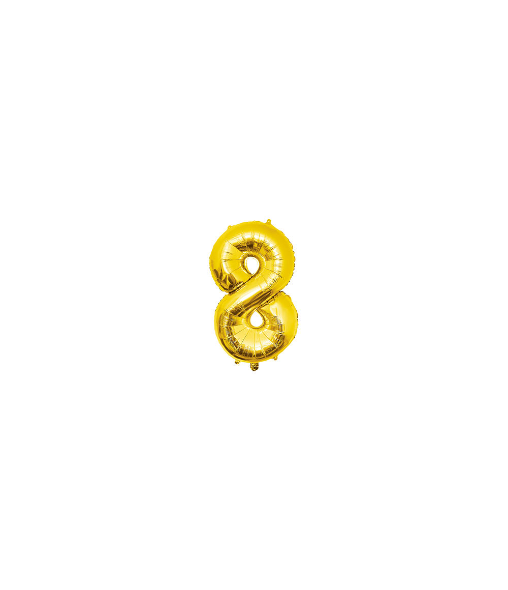Folieballon 8 goud
