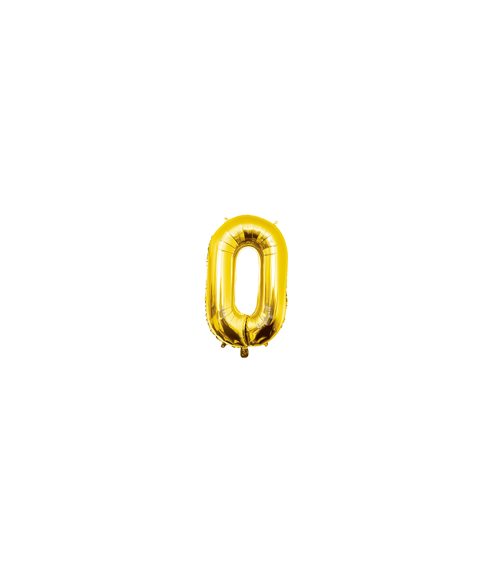 Folieballon 0 goud