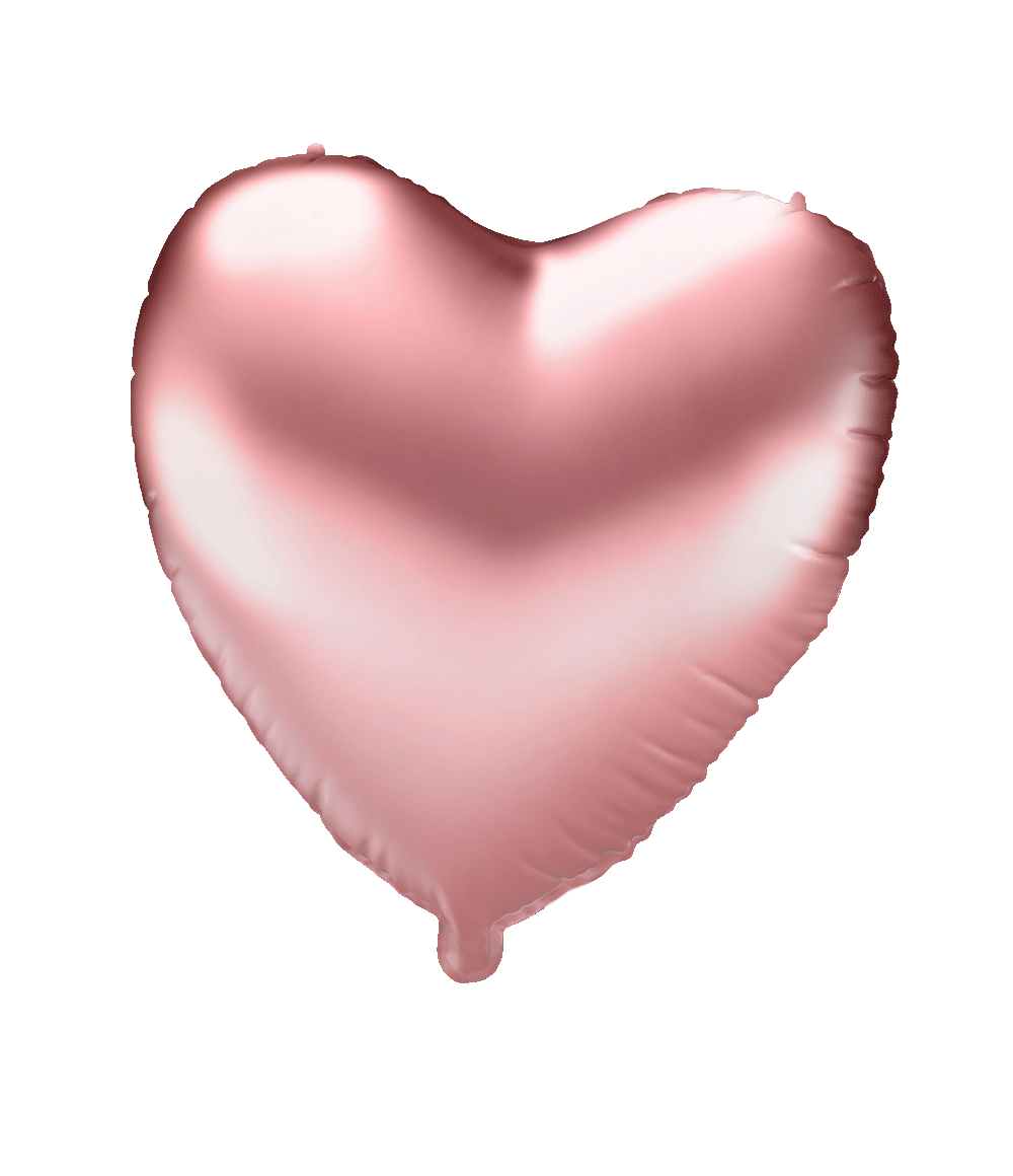 Folie ballon Rosé goud hart