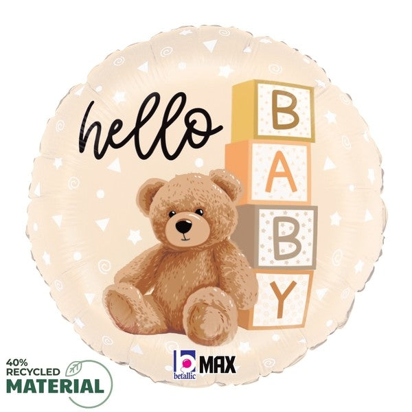 Folieballon Hello Baby Teddy Beer