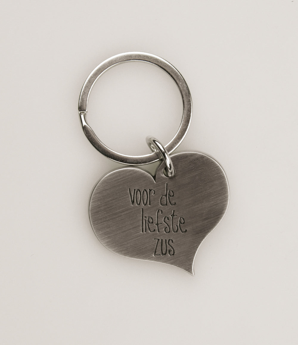 Hart sleutelhanger Zus